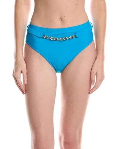 Summersalt The Belted Chain High Leg High Rise Bottom In Blue