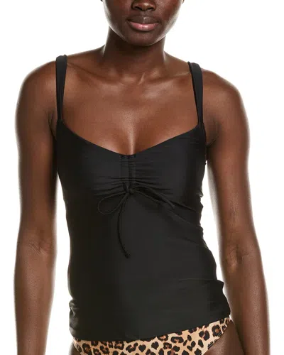 Summersalt The Cinched Tankini Top In Black