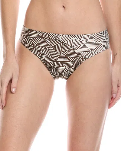 Summersalt The Diagonal Mid-rise Bottom In Brown