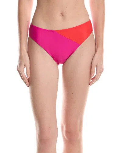 Summersalt The Diagonal Mid Rise Bottom In Red