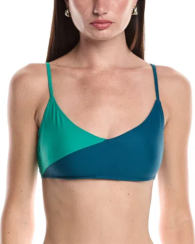 Summersalt The Marina Bikini Top In Blue