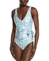 Summersalt The Mini-ruffle Perfect Wrap One-piece In Blue