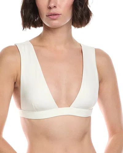 Summersalt The Plunge Bikini Top In White