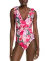 Summersalt The Ruched Backflip One-piece In Multi