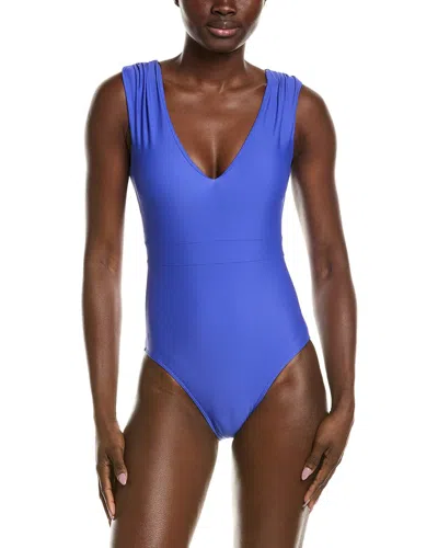 Summersalt The Ruched Backflip One-piece In Blue