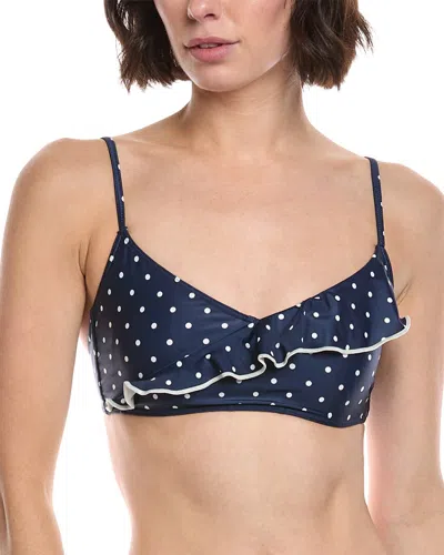 Summersalt The Ruffle Marina Bikini Top In Blue