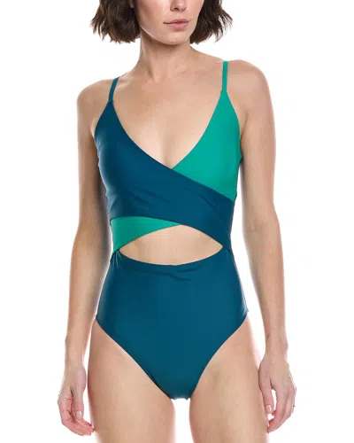 Summersalt The Sea Breeze Cutout One-piece In Green