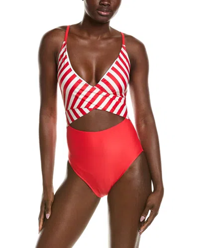 Summersalt The Sea Breeze Cutout One-piece In Red