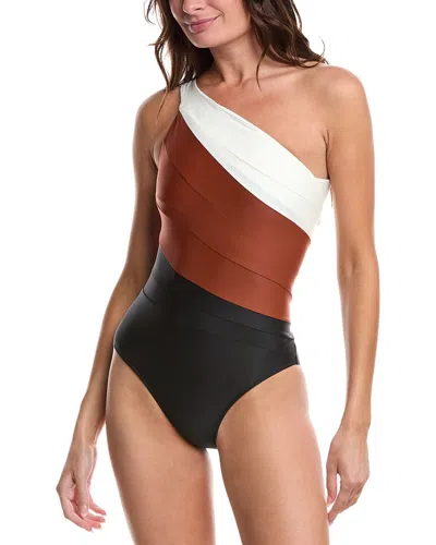 Summersalt The Sidestroke One-piece In Brown