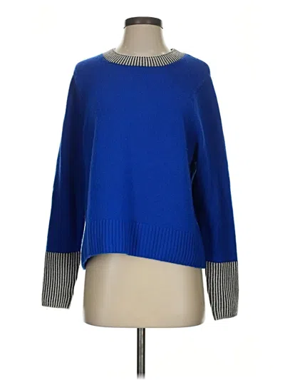 Pre-owned Summersalt Wool Pullover Sweater In Blue