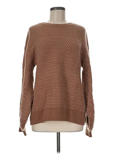 Pre-owned Summersalt Wool Pullover Sweater In Brown