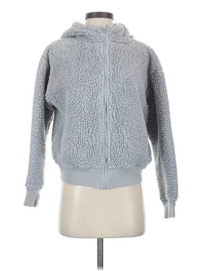 Pre-owned Summersalt Zip Up Hoodie In Blue