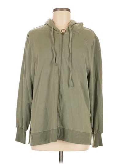 Pre-owned Summersalt Zip Up Hoodie In Green