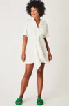 Summi Summi Terry Shirt Dress With Tie White
