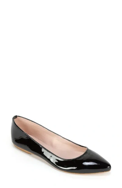Summit 'kamora' Pointy Toe Flat In Black