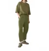 Summum Barrel-fit Pants In Combat Green In Green