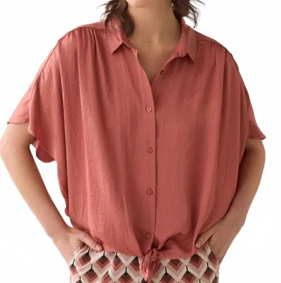 Summum Bat Sleeves Blouse In Peach In Pink