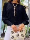 Summum Belmond Openweave Sweater In Noir