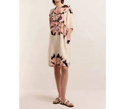 Summum Big Flowers Dress In Ivory