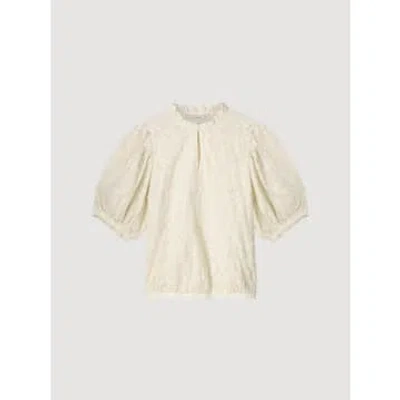 Summum Blouse Small Flower Print Ivory In Neutral