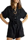 Summum Breezy Tencel Playsuit In Black In Black