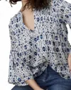 Summum Daze Geoprint Blouse In Indigo In Blue