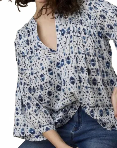 Summum Daze Geoprint Blouse In Indigo