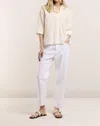 Summum Embellished Cotton Blouse In Ivory