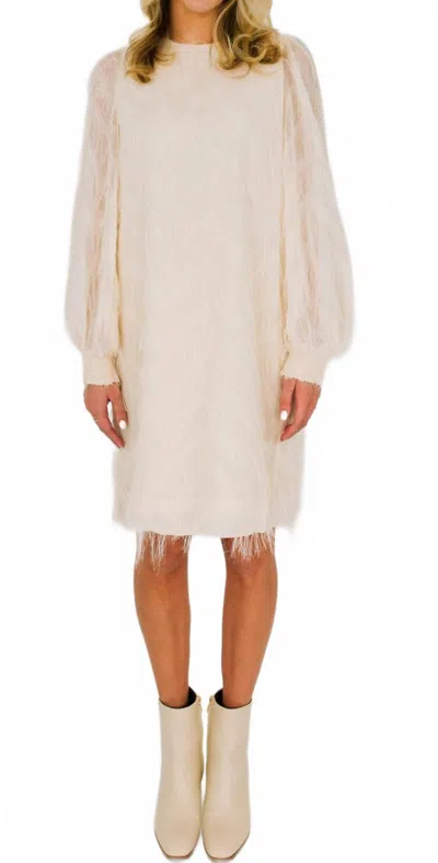 Summum Fluffy Dress In Ivory In White