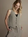 Summum Fluid Waistcoat Clay In Grey