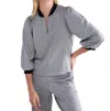 Summum Herringbone Top In Black In Black