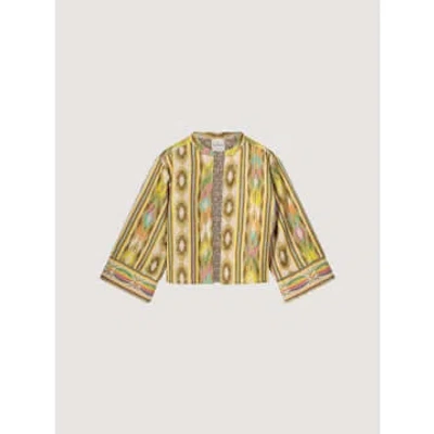 Summum Ikat Patterned Reversible Jacket Multicolour In Yellow