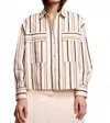 Summum Long Sleeve Blouse In Ivory In Multi