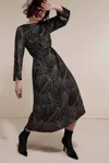 Summum Dress Sequin Print Black In Black