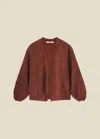 Summum Oversized Cardigan Mohair Blend Knit-cherry