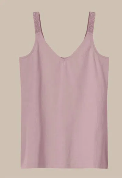 Summum Reversible Cotton Elastane Singlet In Rose Quartz In Pink