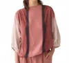 Summum Roomy Bat Sleeve Top In Ombre In Multi