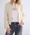 Summum Sequin Tweed Jacket In Ivory In Multi