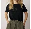 Summum Sequins Tee In Black In Black
