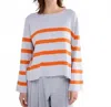 Summum Striped Viscose Blend Sweater In Mist