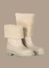 Summum Teddy Boots In Ivory In Gold