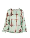 Summum Tie Dye Top In Green In Green