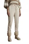 Summum Trouser Suedine Bonded In I22 Ivory In Neutral