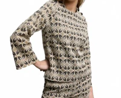 Summum Trumpet Sleeve Top In Soft Camel In Brown