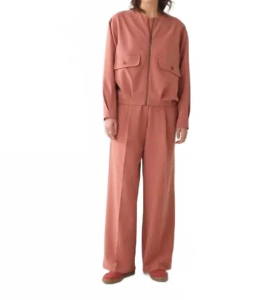 Summum Uni Pleated Waistband Trousers In Sephia Blush In Brown