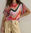 Summum Wave Print Top In Multi In Multi