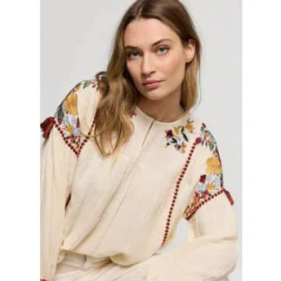 Summum Woman Top Multi Embroidered Blouse