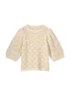 Summum Women's Balloon Sleeve Sweater In Ivory