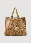 Summum Women's Paisley Bag In Soft Camel