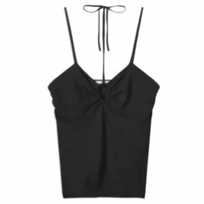 Summum Women's Soft Strap Top In Black